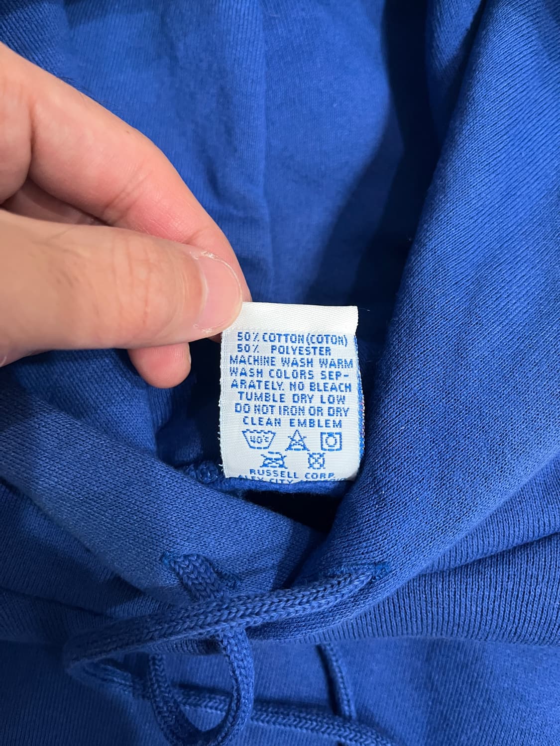 90s 빈티지 러셀 후드 블루 M made in USA  상품이미지3