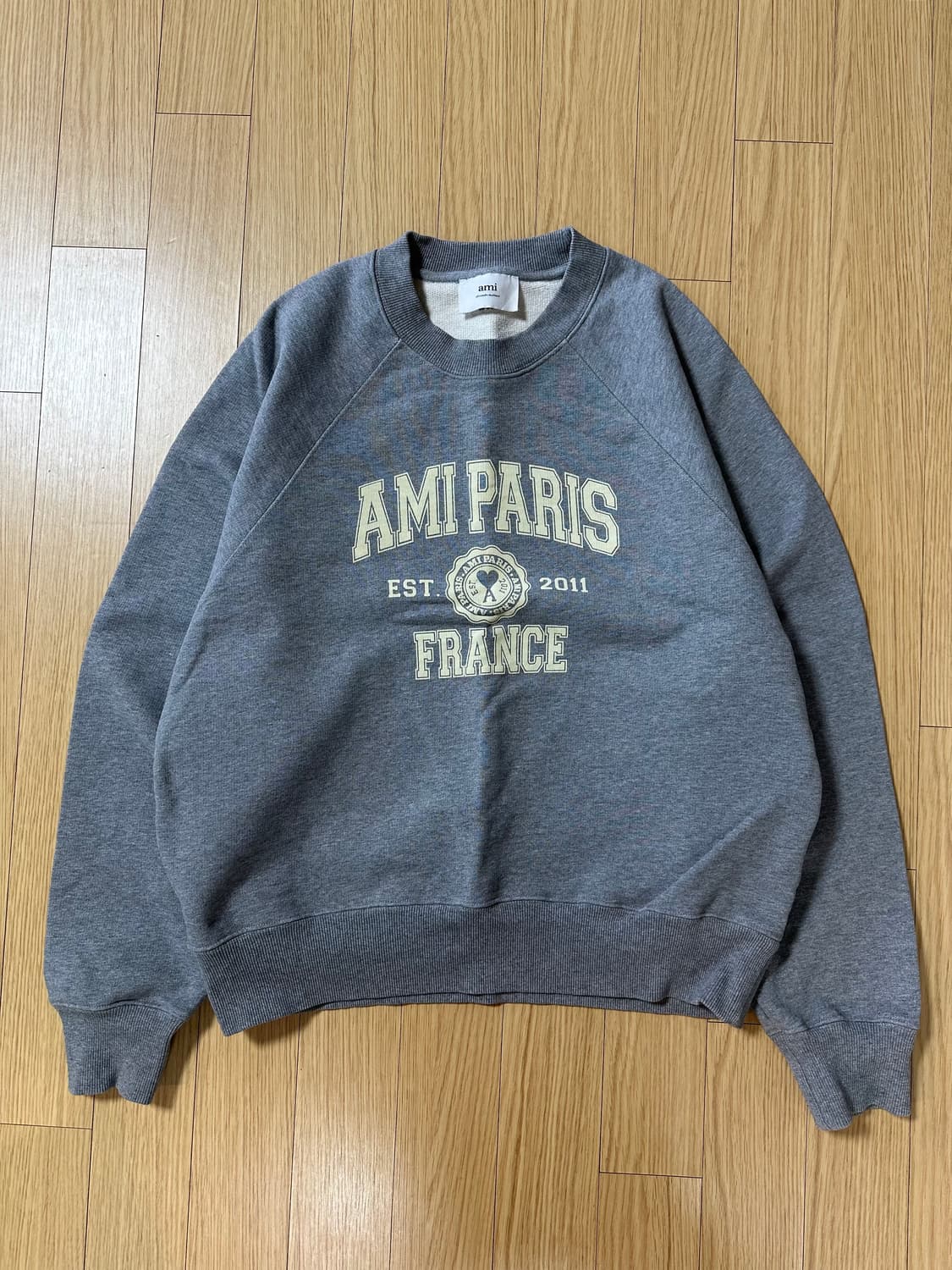 아미 파리 프랑스 스웨트셔츠 헤더 그레이 상품이미지1