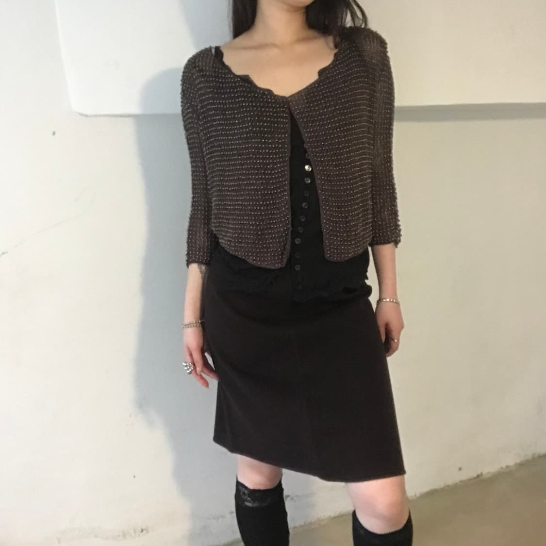 OS / 시슬리 시스루 비즈 가디건 상품이미지2
