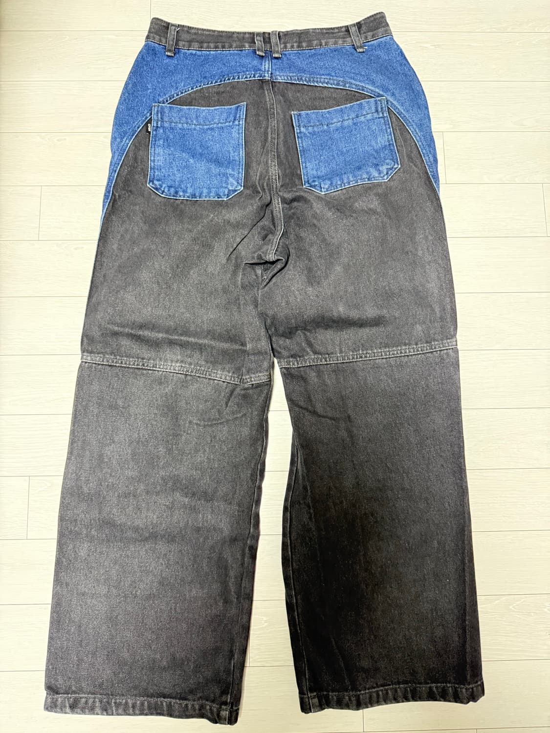 꼼파뇨 믹스드 절개 데님팬츠 상품이미지2