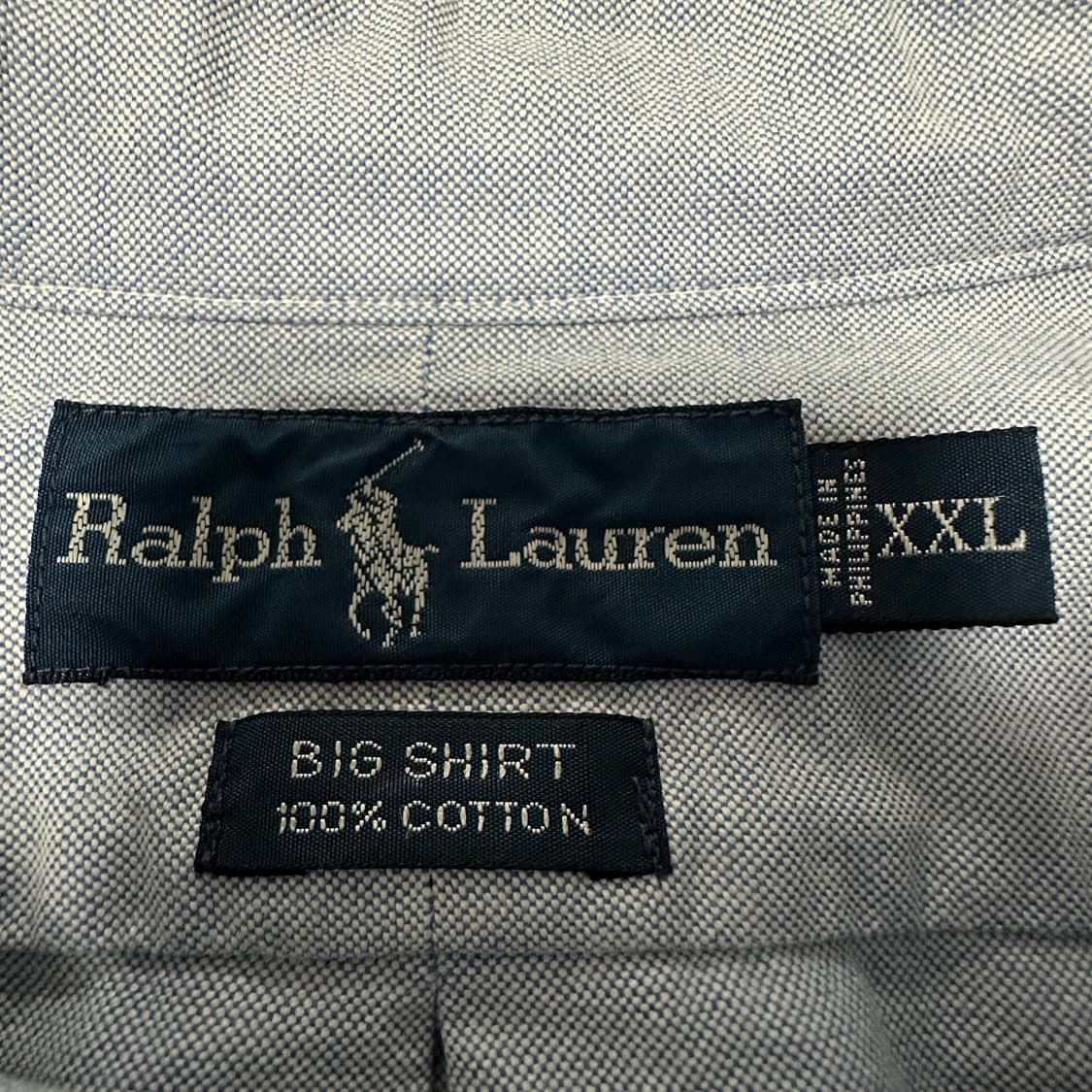POLO RALPH LAUREN 90's big shirt blue 상품이미지4