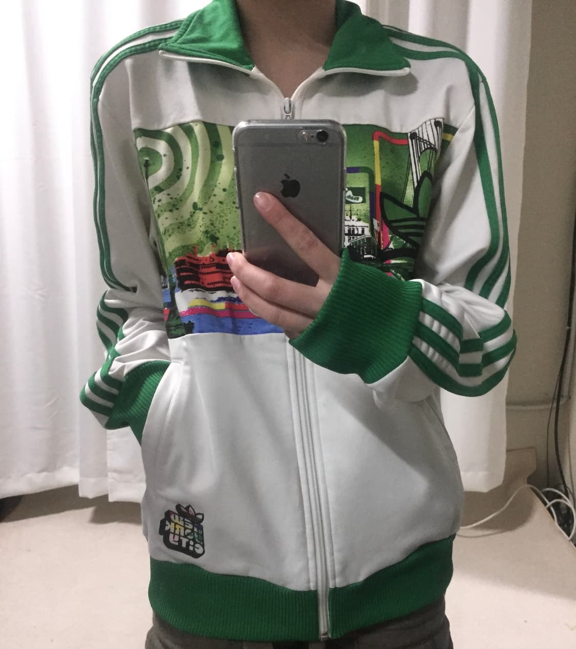 아디다스 흰초 스탠아일랜드 뉴욕시티 화이트 그린 져지 트랙탑 상품이미지1