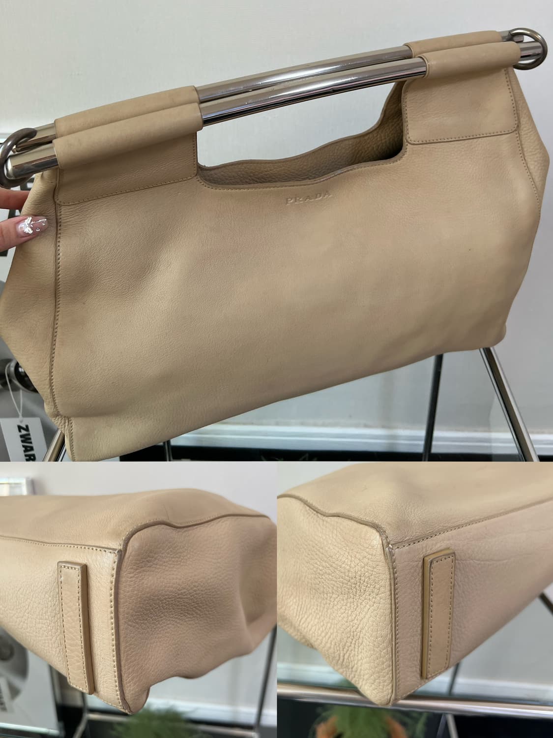 프라다 SS03 비텔로 다이노 메탈 바 토트백 상품이미지9
