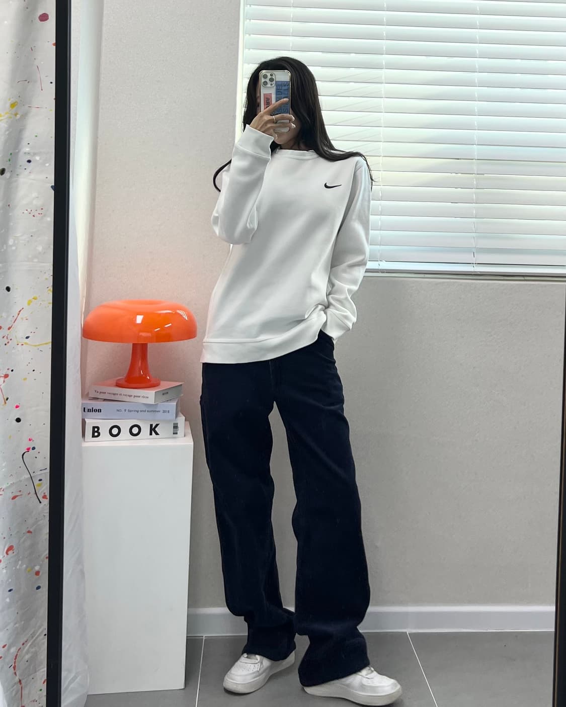 (L)나이키 화이트 맨투맨-M1530 상품이미지1