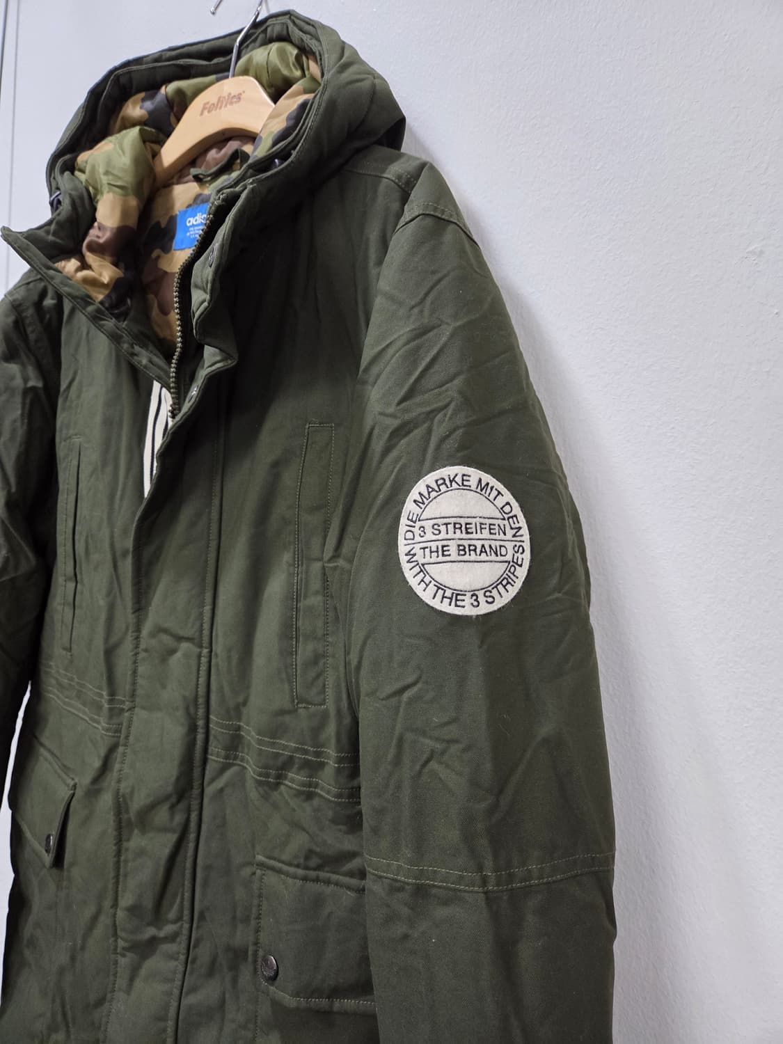 아디다스 카키색 야상  덕다운 점퍼 상품이미지3