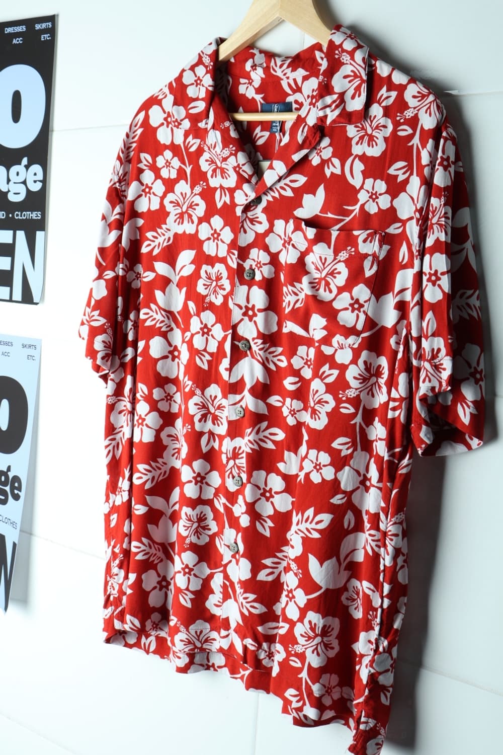 (L-XL) 브랜드빈티지 반팔셔츠 남방 USA 하와이안 레드-H33118 상품이미지1