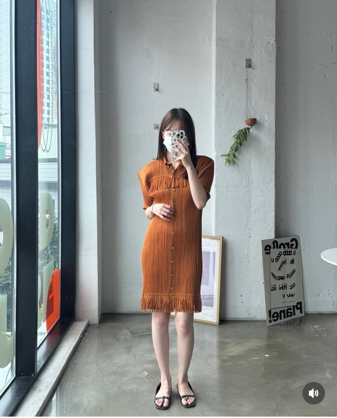 플리츠 플리즈 테슬 원피스 상품이미지5