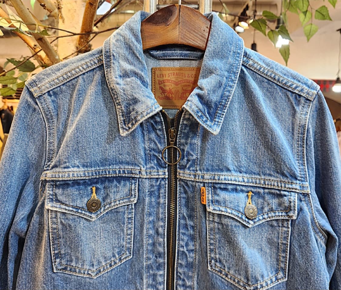 LEVIS 리바이스 오렌지 탭 지퍼 데님 자켓 상품이미지2