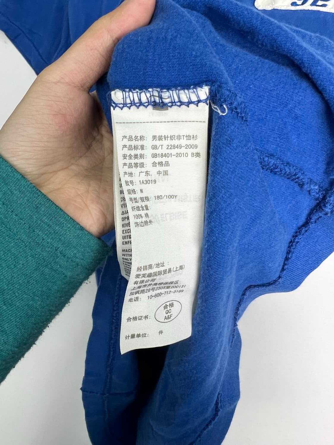 Abercrombie 블루 반팔티 상품이미지3
