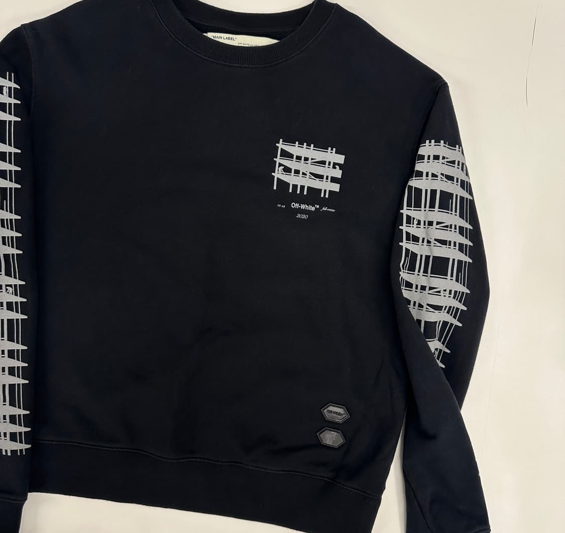 오프화이트 인더스트리얼 스웻셔츠 맨투맨 블랙 L 상품이미지3