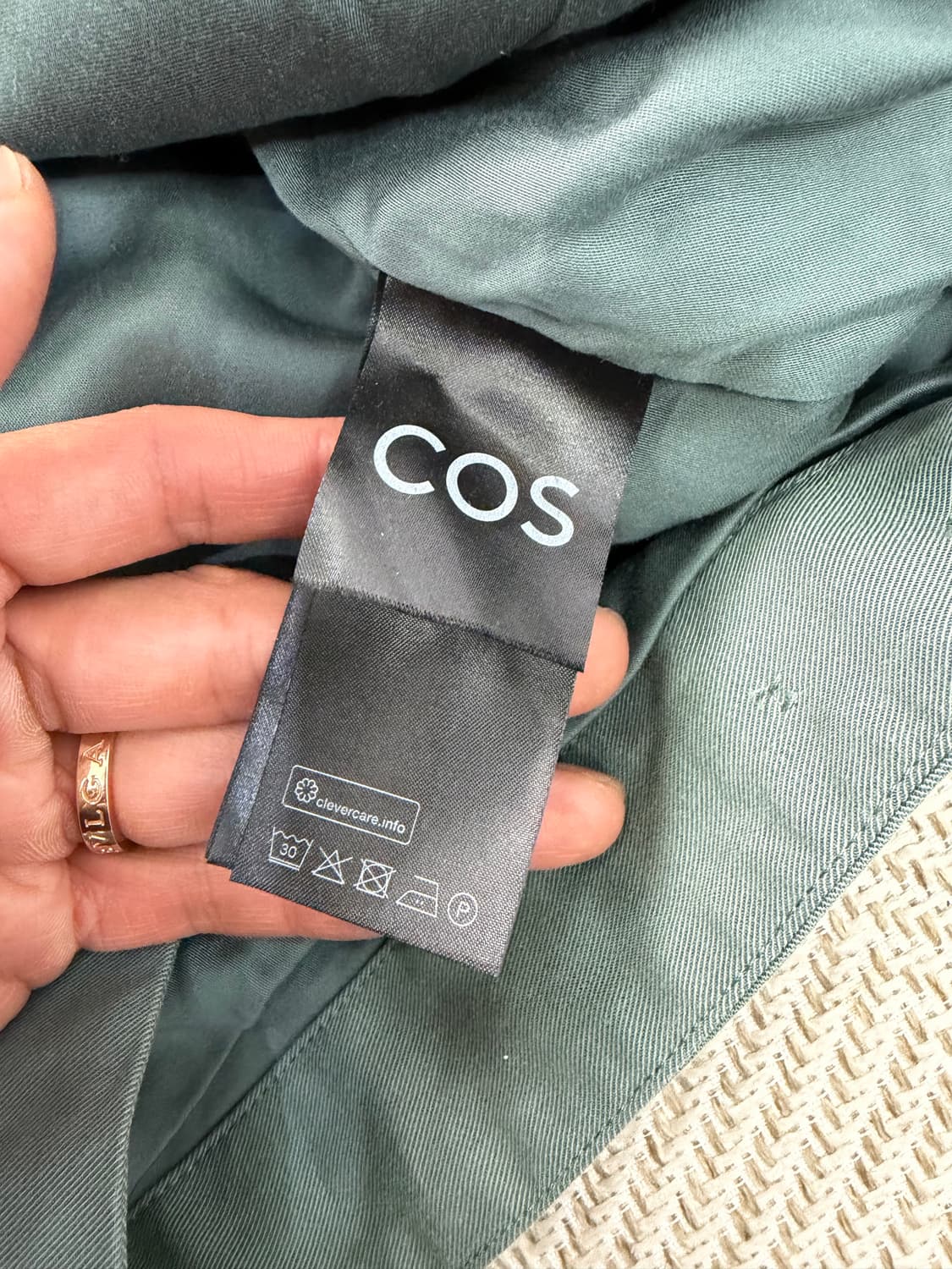 정품) COS 코스 남성 오버핏 포켓 자켓 그린 S 상품이미지7