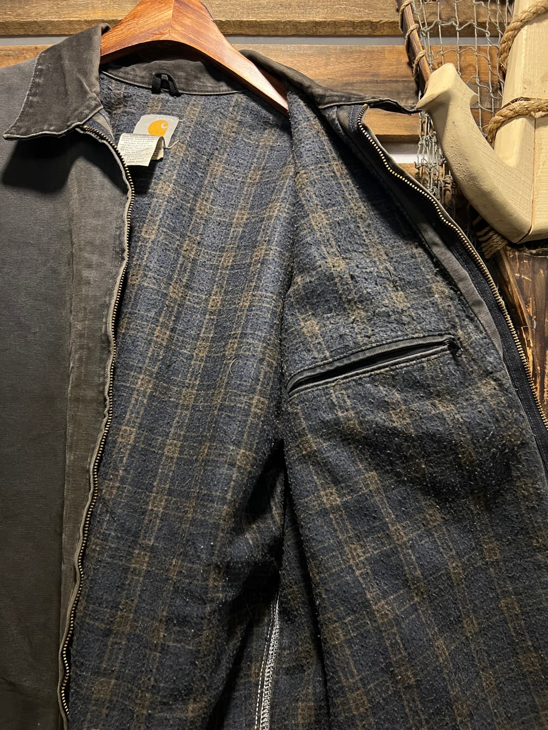 [XL]칼하트 USA Made J97 PTL 차콜 디트로이트 워크 자켓 상품이미지8