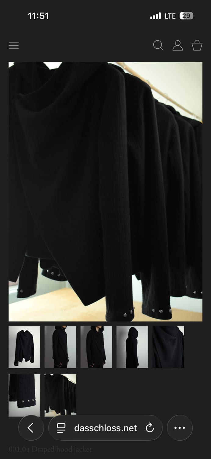 다스슐로스 Draped hood jacket 상품이미지2