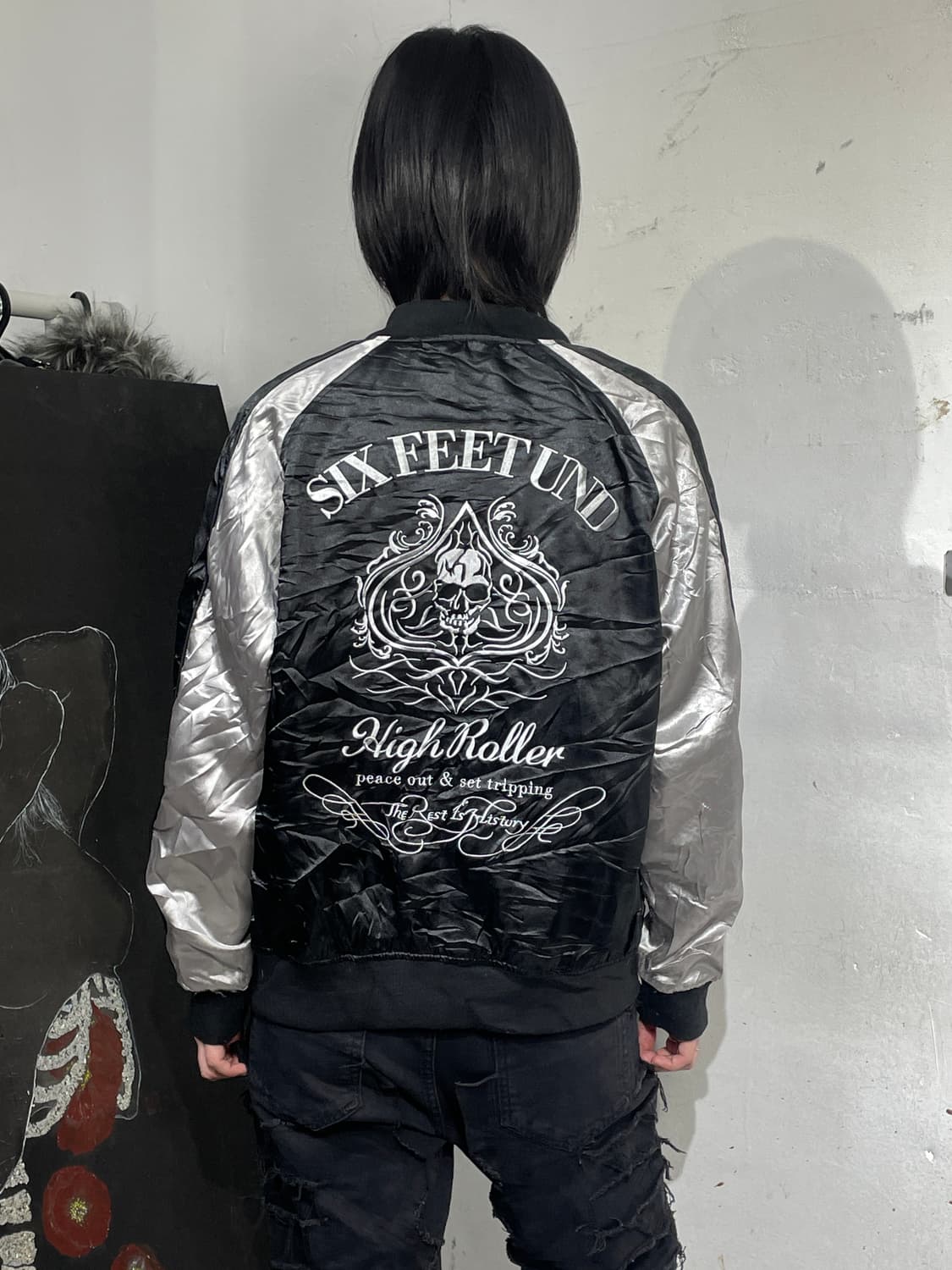 Jpn 일본 빈티지 Japan 해골 자수 스카잔 오버핏 스카쟌 M 상품이미지1