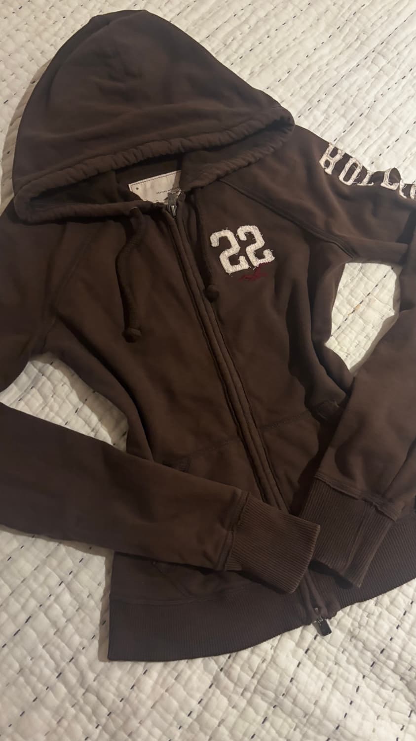 대대장 희귀매물 홀리스터 초코 딱붙 후드집업 판매 초코우유맛 브라운 상품이미지1