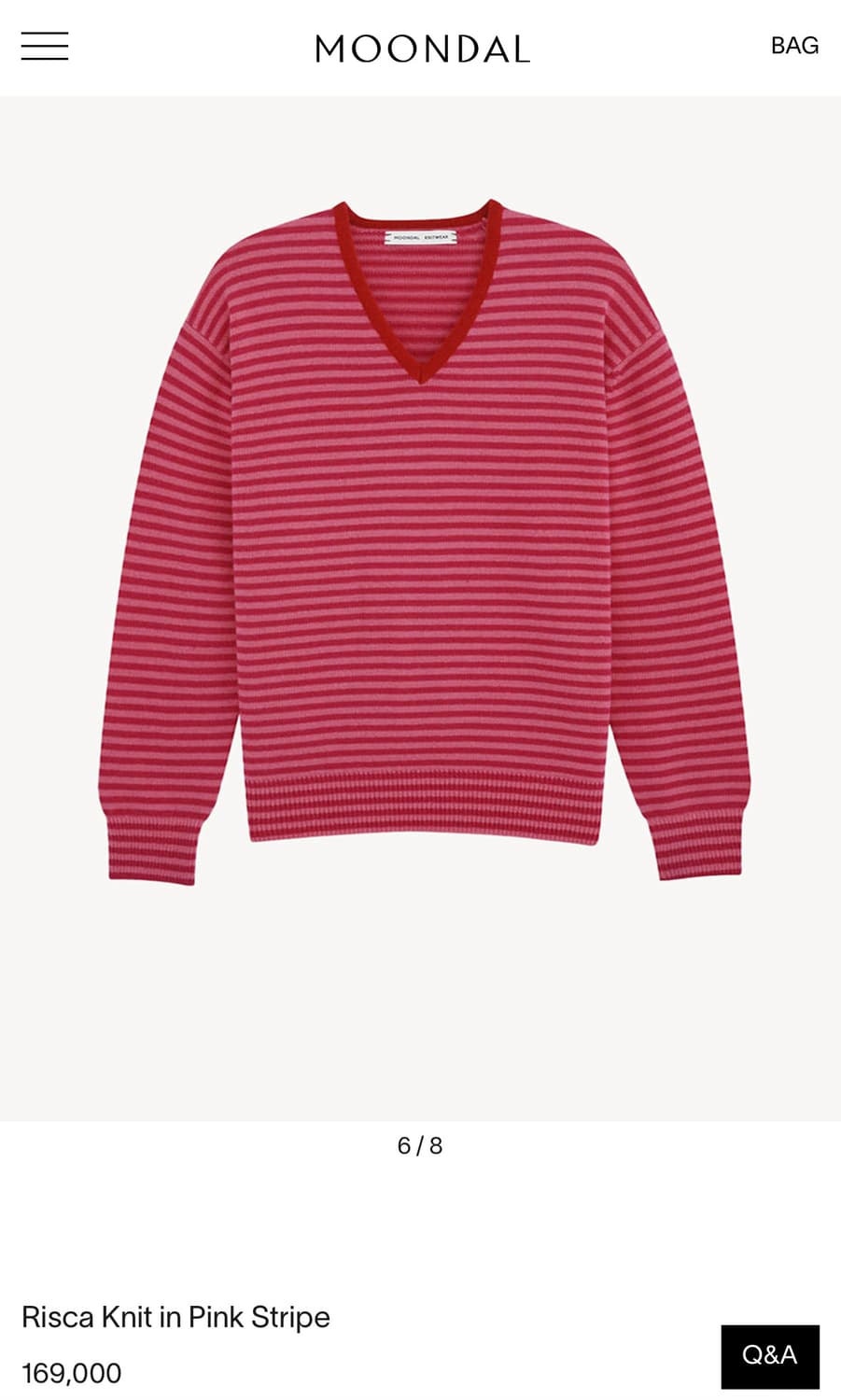 문달 리스카 핑크 니트 상품이미지1