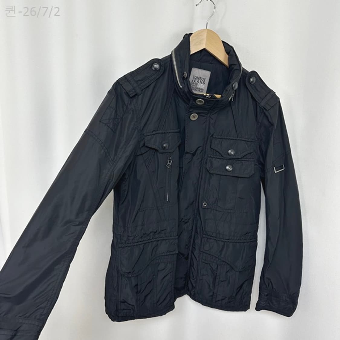 톰보이진스 남자 춘추 포켓집업자켓 검정 L 100 /퀸 상품이미지3