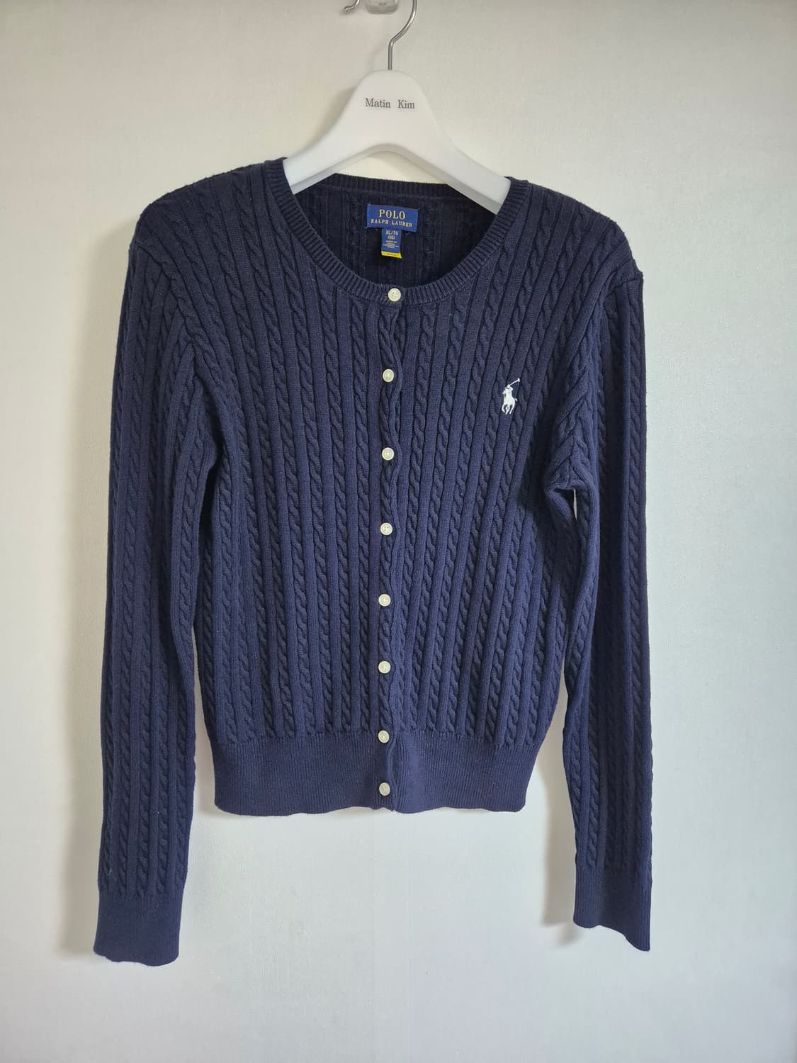 폴로랄프로렌 네이비 케이블 코튼 가디건 XL 상품이미지2