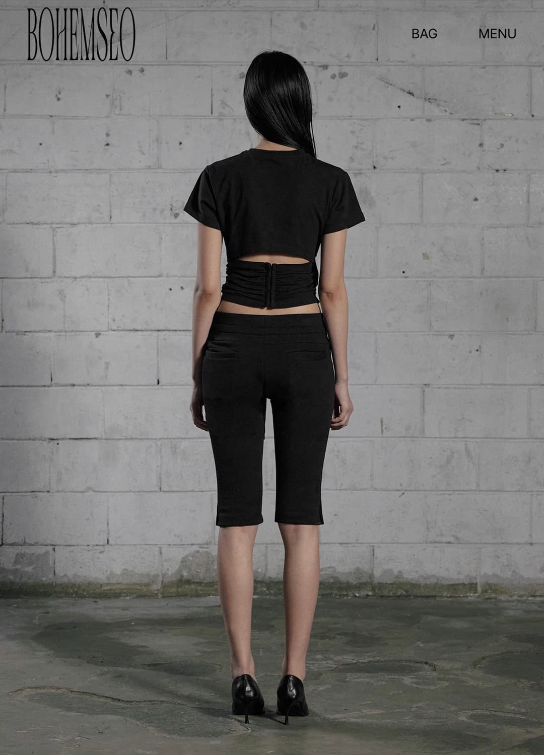 보헤미안서울 카프리팬츠 CALYPSO JERSEY PANTS, BLACK 상품이미지2