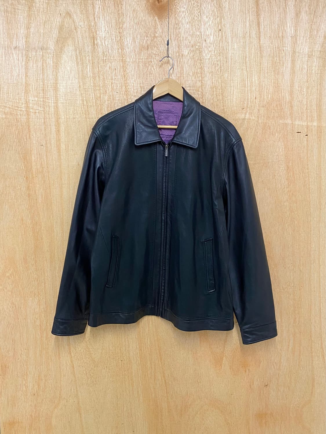 VTG minimal leather jacket 상품이미지3