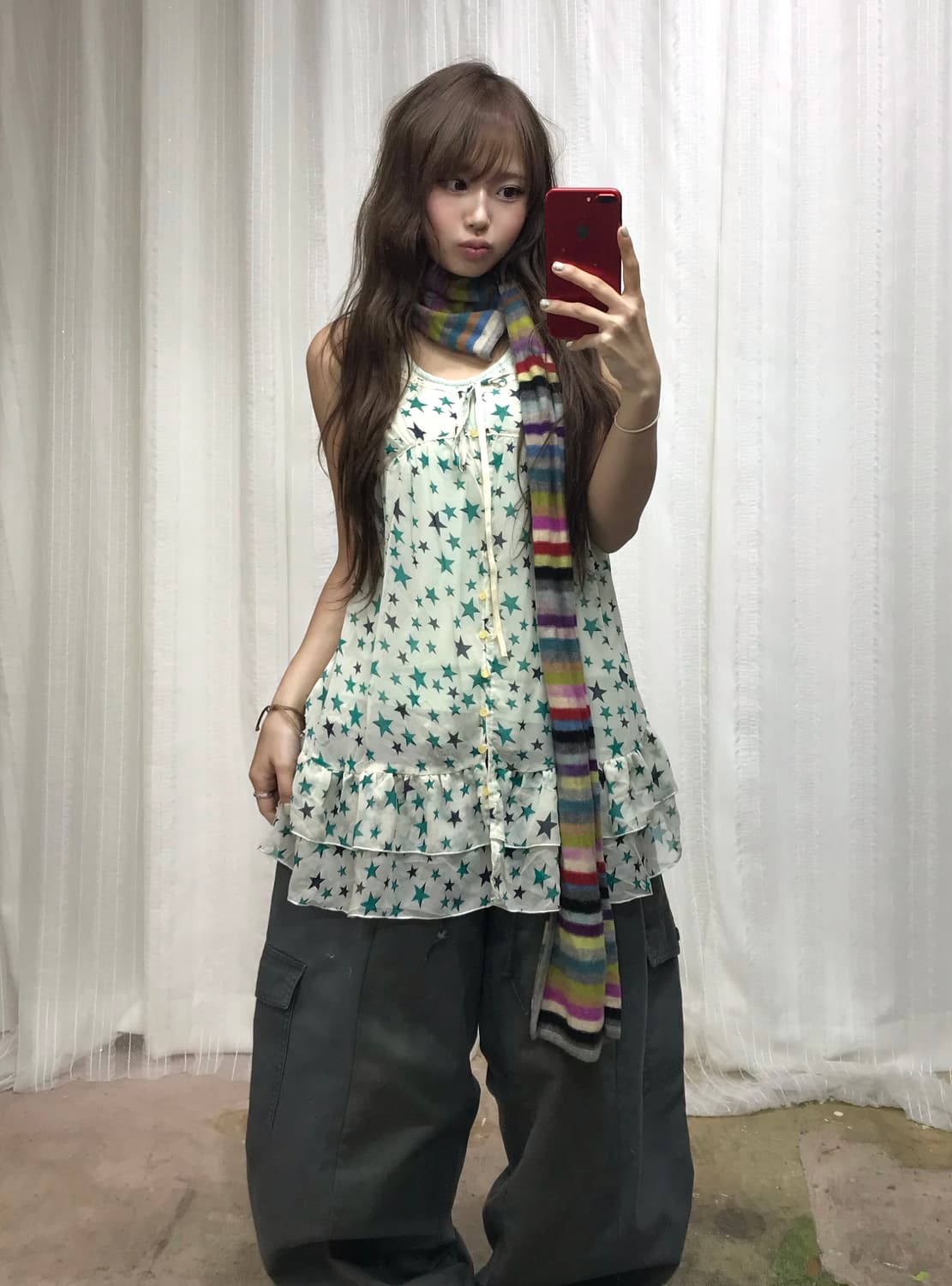 별 패턴 너드 모리 러힙 패치워크 코디세트 상품이미지3