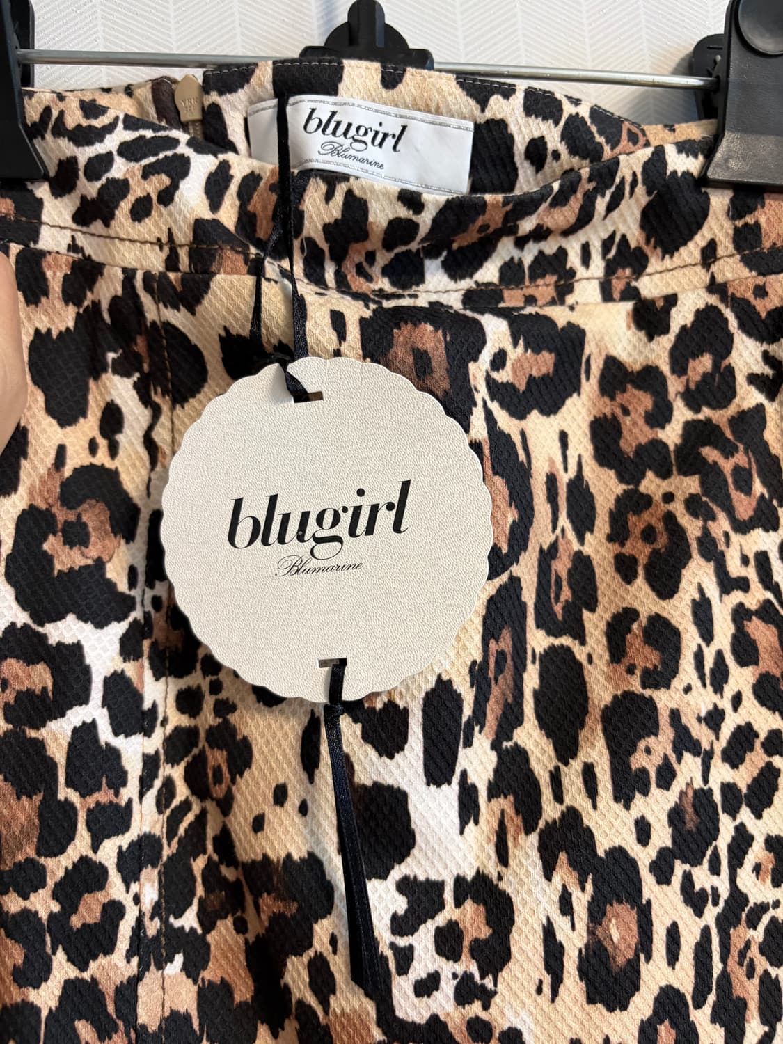 블루마린 레오파드 미디스커트 상품이미지3