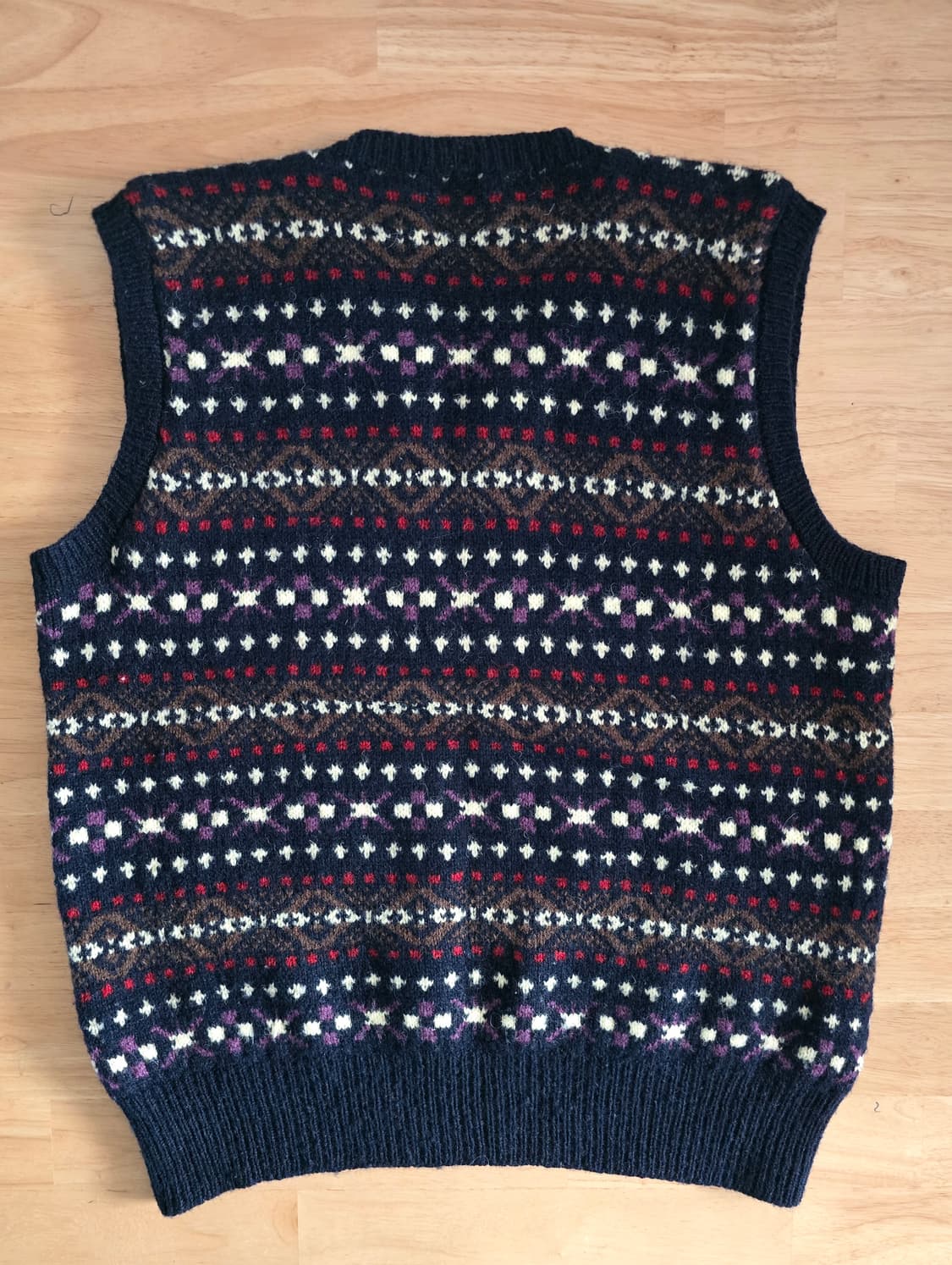 made in 셔틀랜드 핸드니트 페어아일 울 베스트 상품이미지4