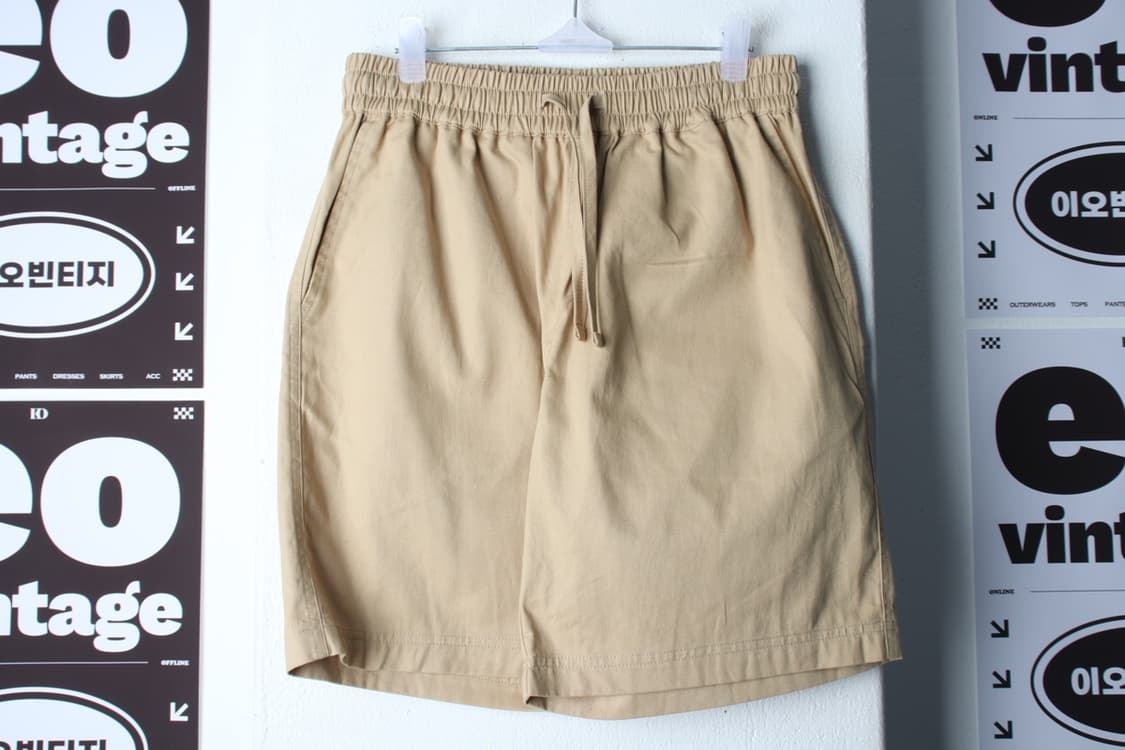 (M-L) 제멋 반바지 팬츠 밴딩 베이지 무지-P9873 상품이미지2