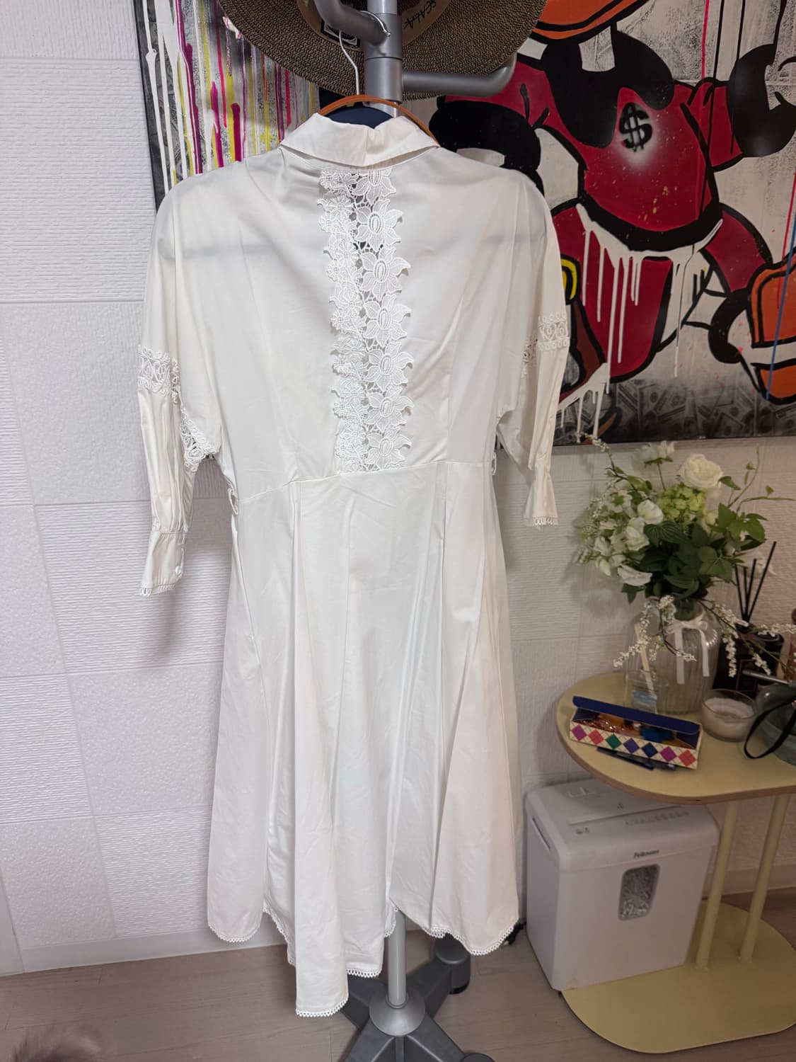 흰색 레이스 셔츠 원피스 상품이미지2