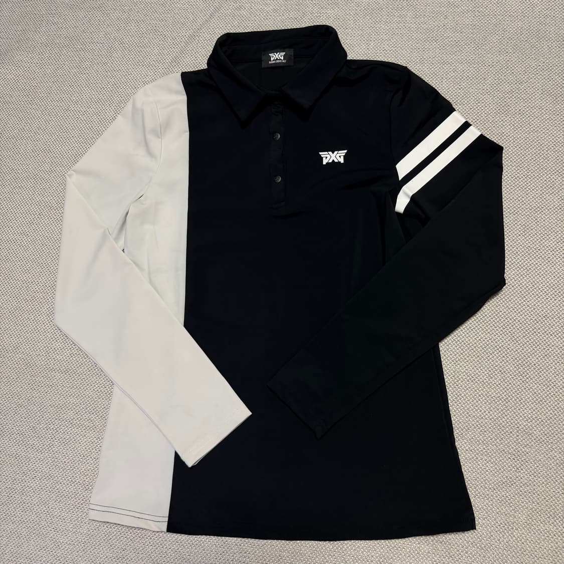 PXG 블랙 앤 화이트 긴팔 골프웨어 상품이미지1