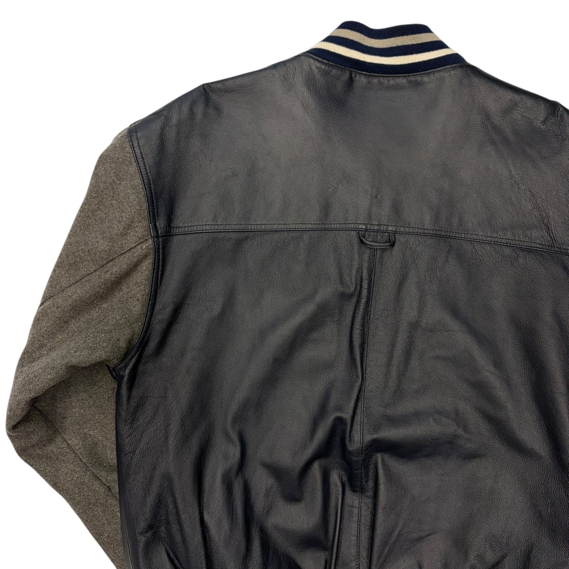 00s 푸부 올드스쿨 뉴욕 양키스 네이비 울 레더 바시티 자켓 M 상품이미지5