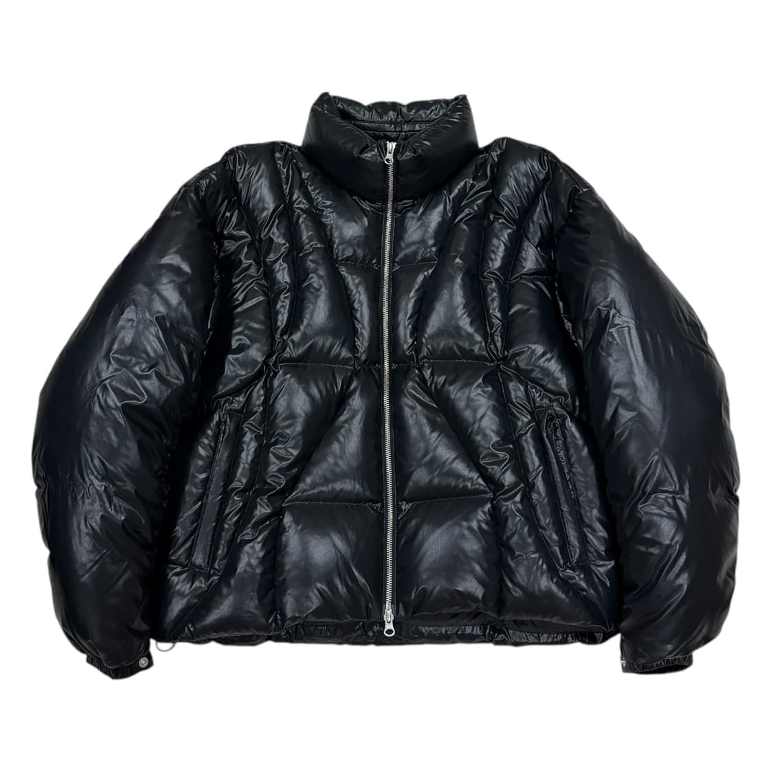 인사일런스 웨이브라인 덕 다운 패딩 자켓 블랙 L 상품이미지1