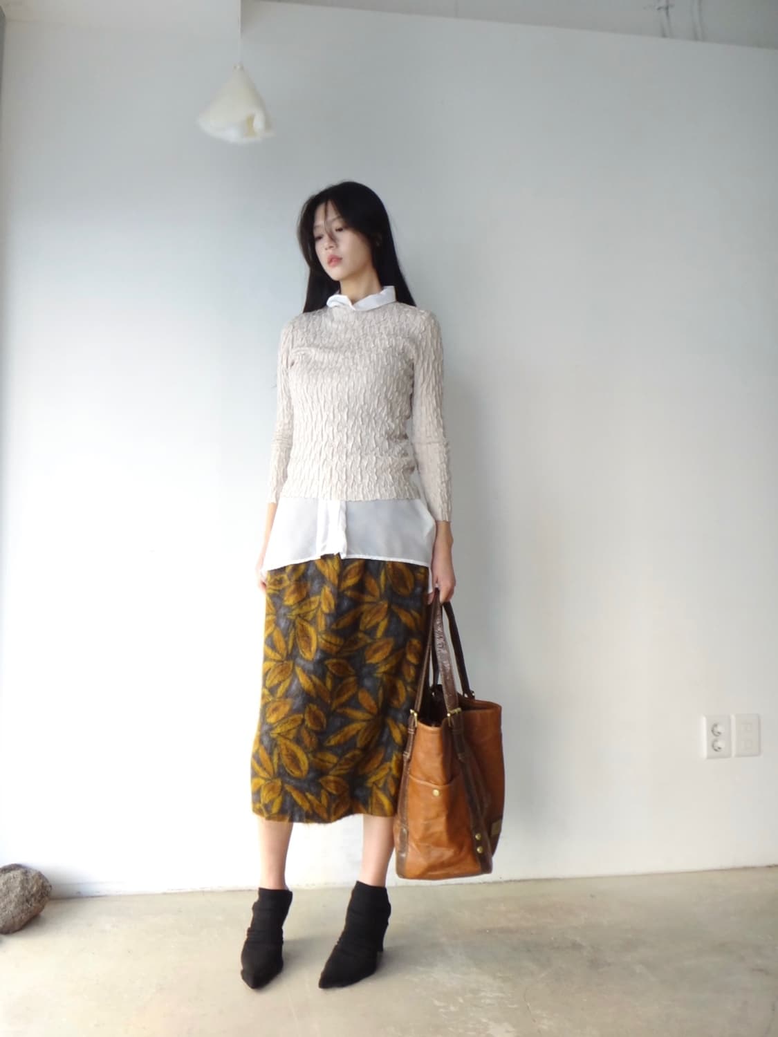 ANNE KLEIN crack leather shoulder bag  상품이미지6