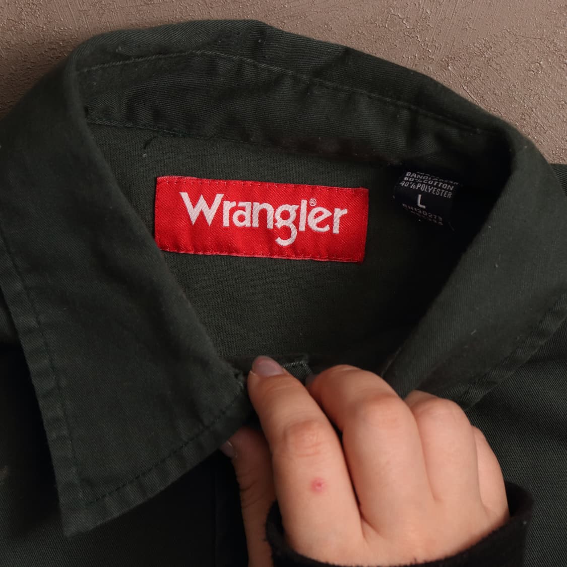 랭글러 코튼 워크셔츠 그린 A1539 상품이미지3