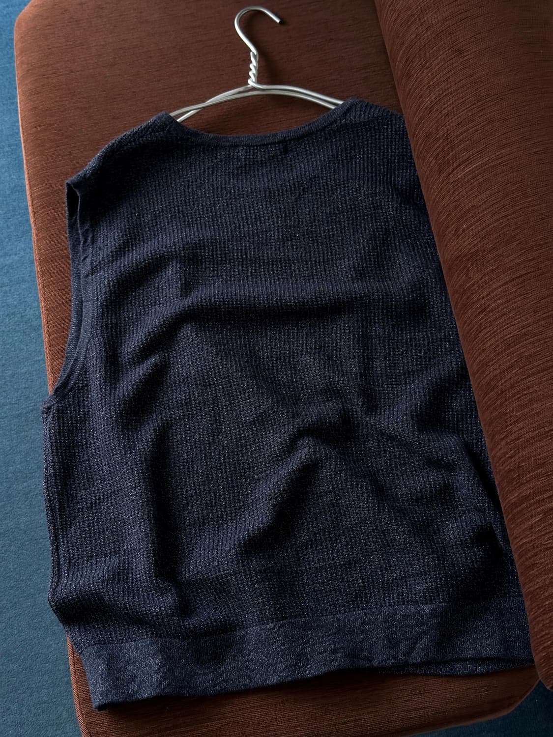 Cotton blend rib knit vest top 상품이미지5
