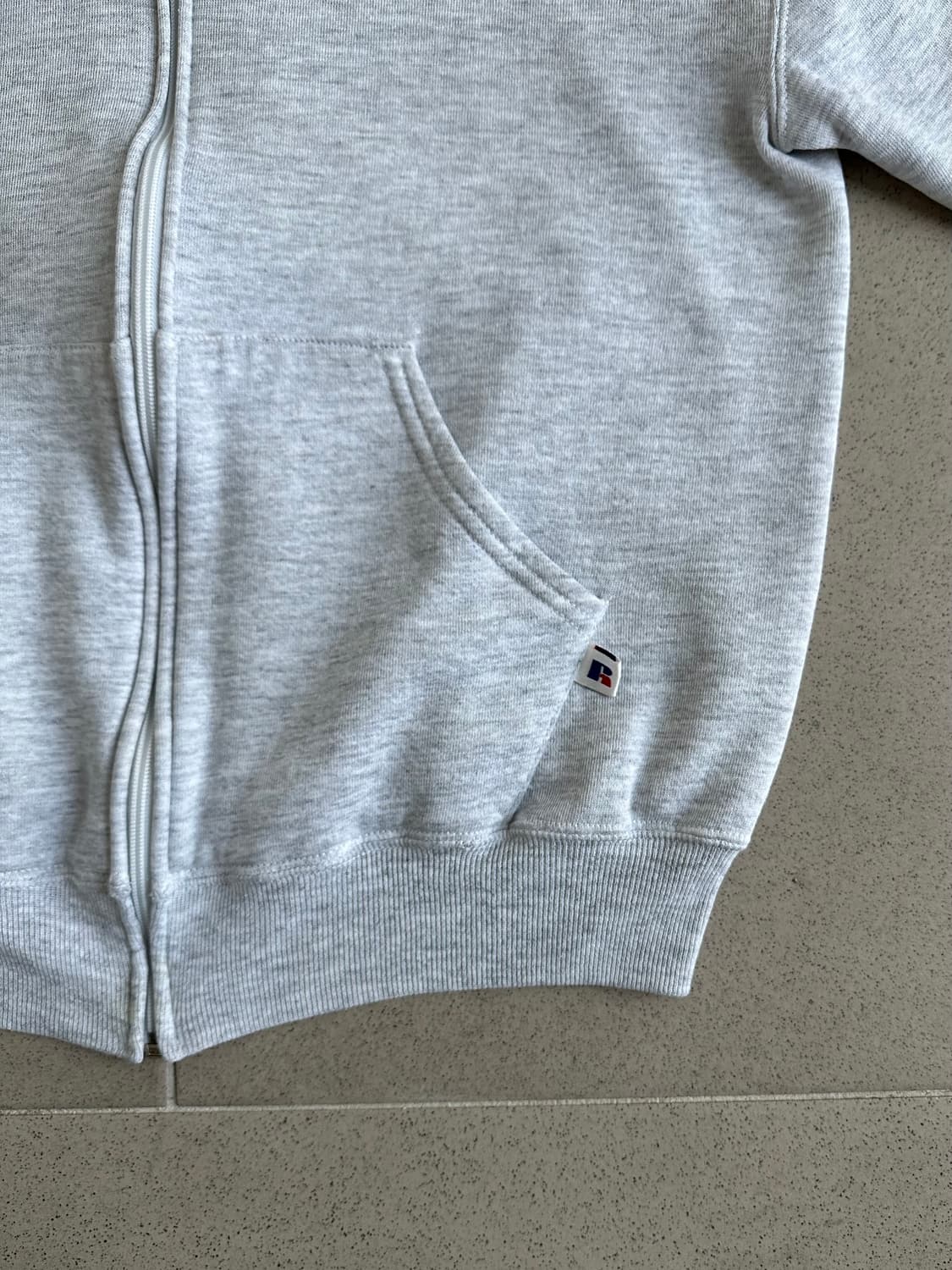 90s 빈티지 러셀 후드집업 그레이 M USA 상품이미지3