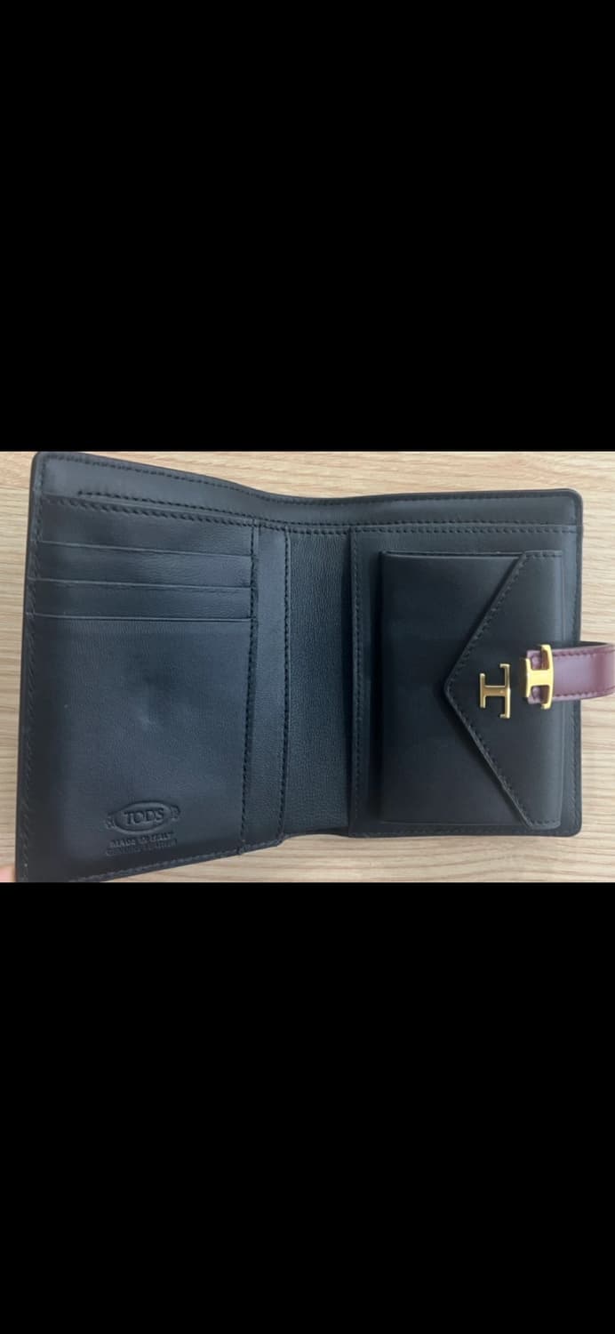 정품 새상품 토즈 반지갑 버건디 급처 상품이미지3