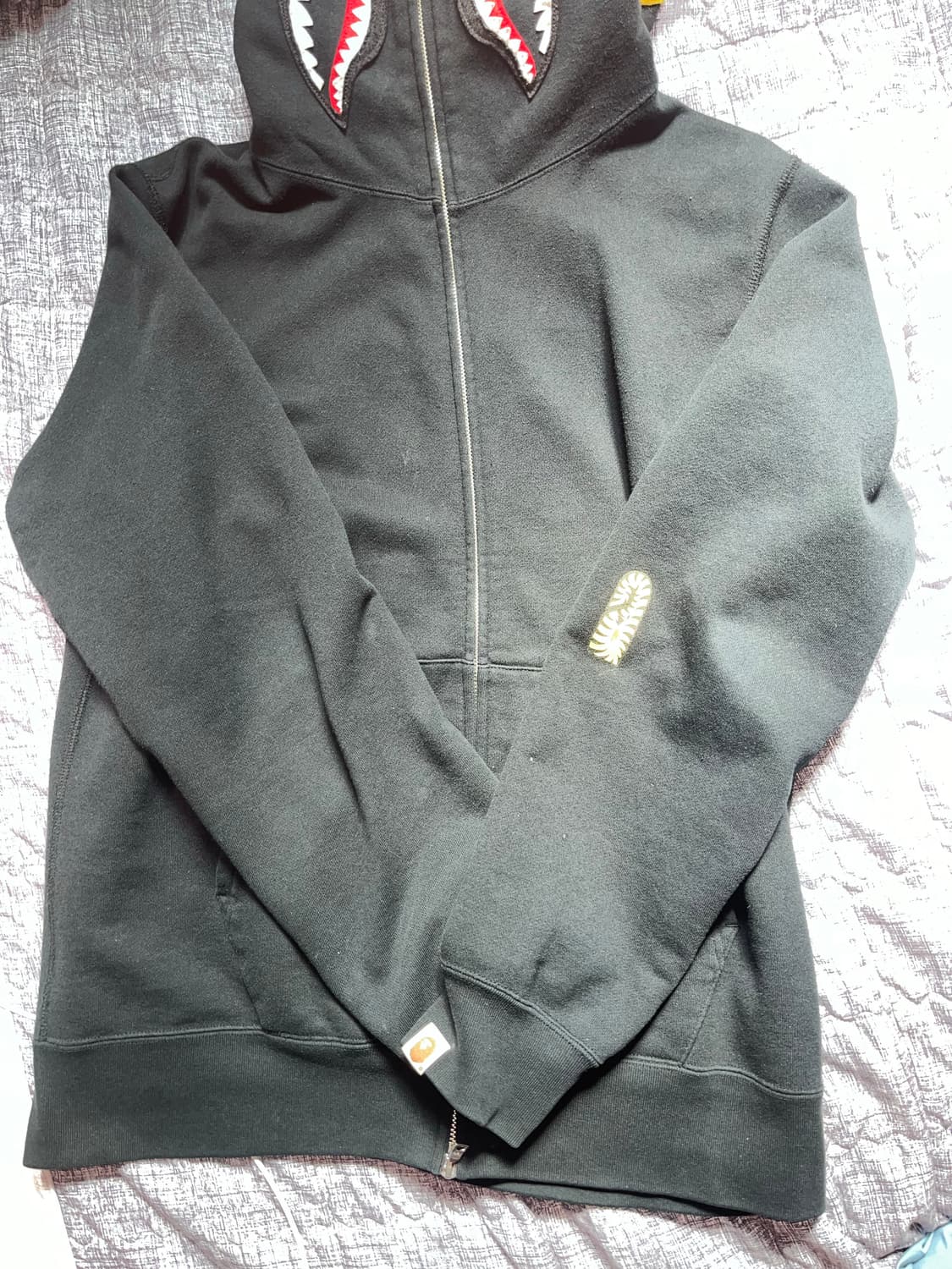 베이프 검정 후드집업 상품이미지3