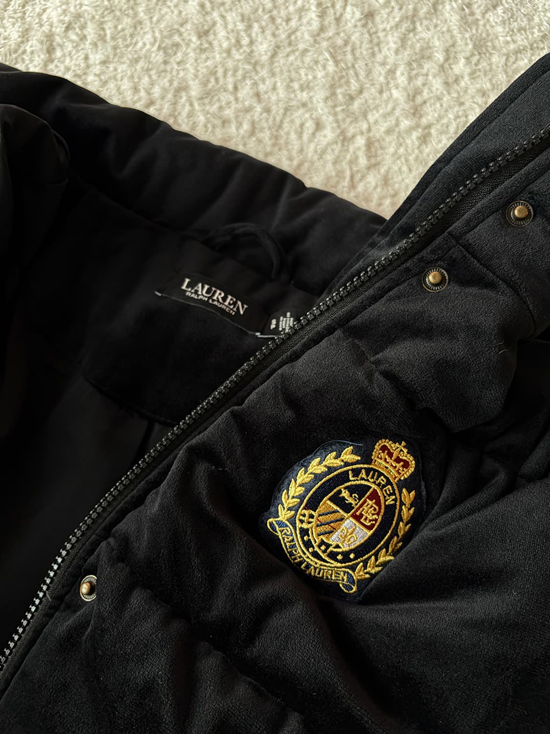 랄프로렌 빅로고 벨벳 패딩 상품이미지4