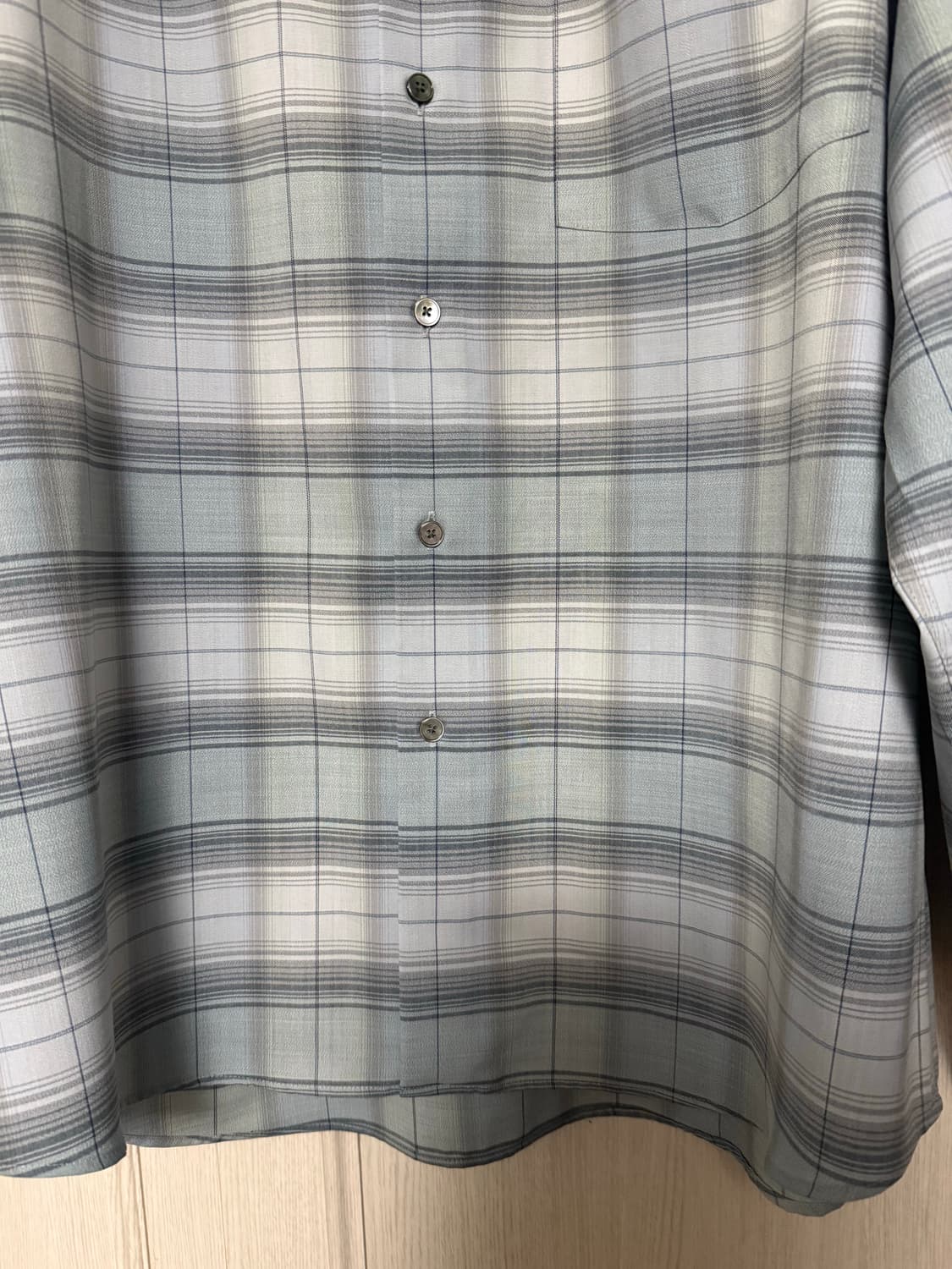 [4] 오라리 25ss 슈퍼 라이트 울 체크 셔츠 상품이미지4