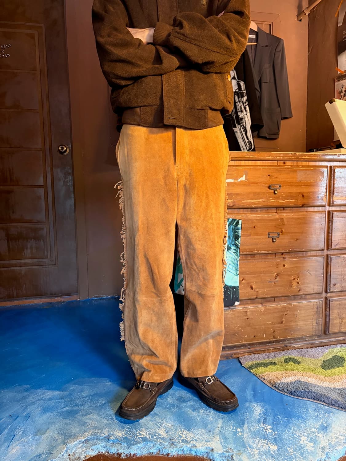 VINTAGE SUEDE LEATHER WESTERN PANTS 상품이미지2