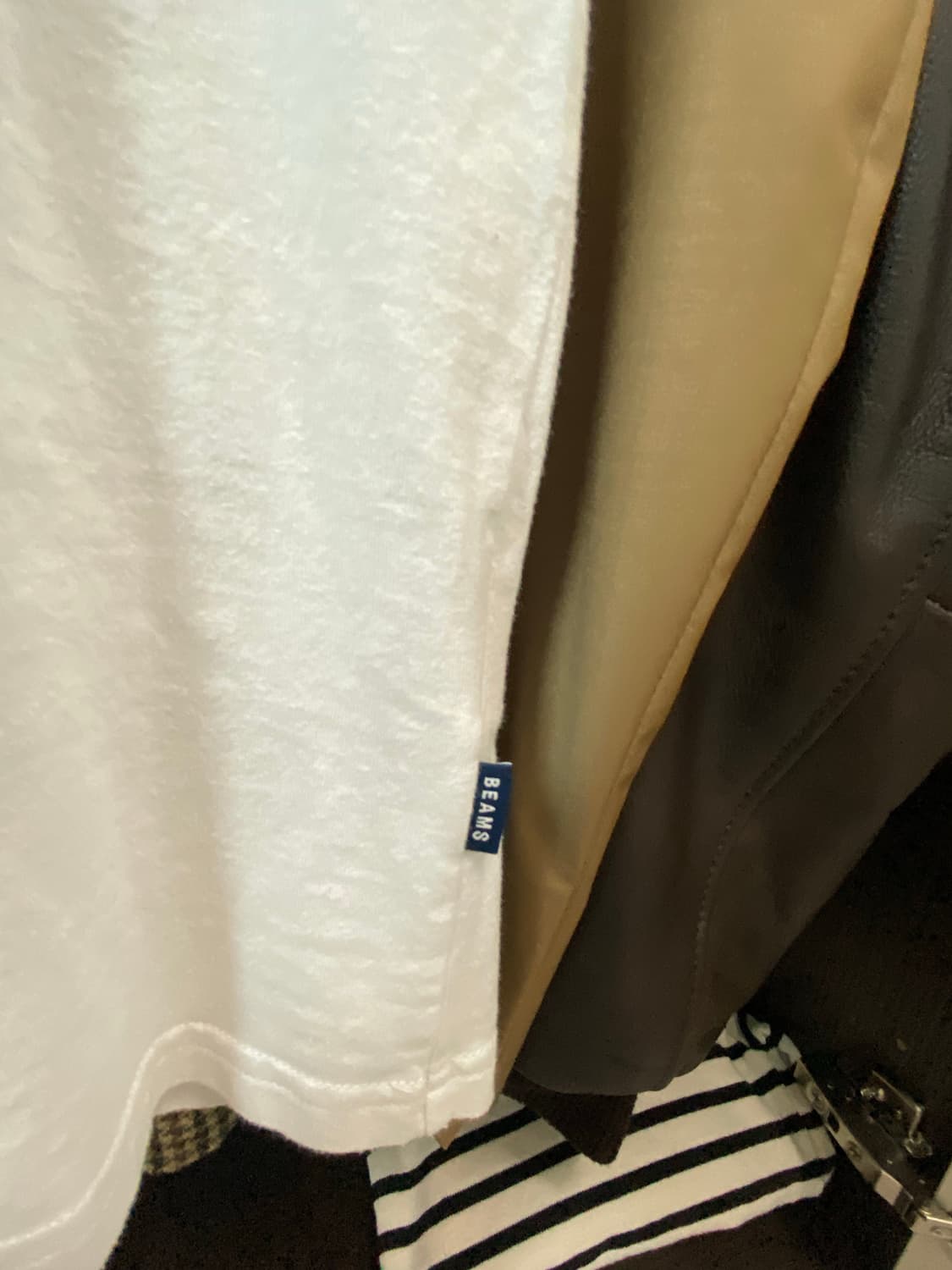 빔즈(BEAMS) B로고 포켓 반팔 티셔츠(화이트/L) 상품이미지5