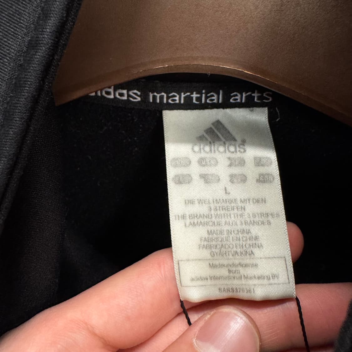 아디다스 마샬아츠 트랙 자켓 전면 로고 포인트 블랙 화이트 상품이미지6