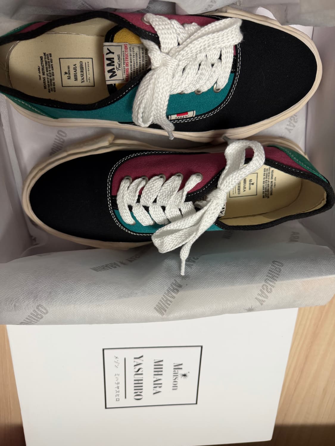 새상품) 메종 미하라 야스히로 베이커 OG 솔 오버 다이드  로우컷 스니 상품이미지7