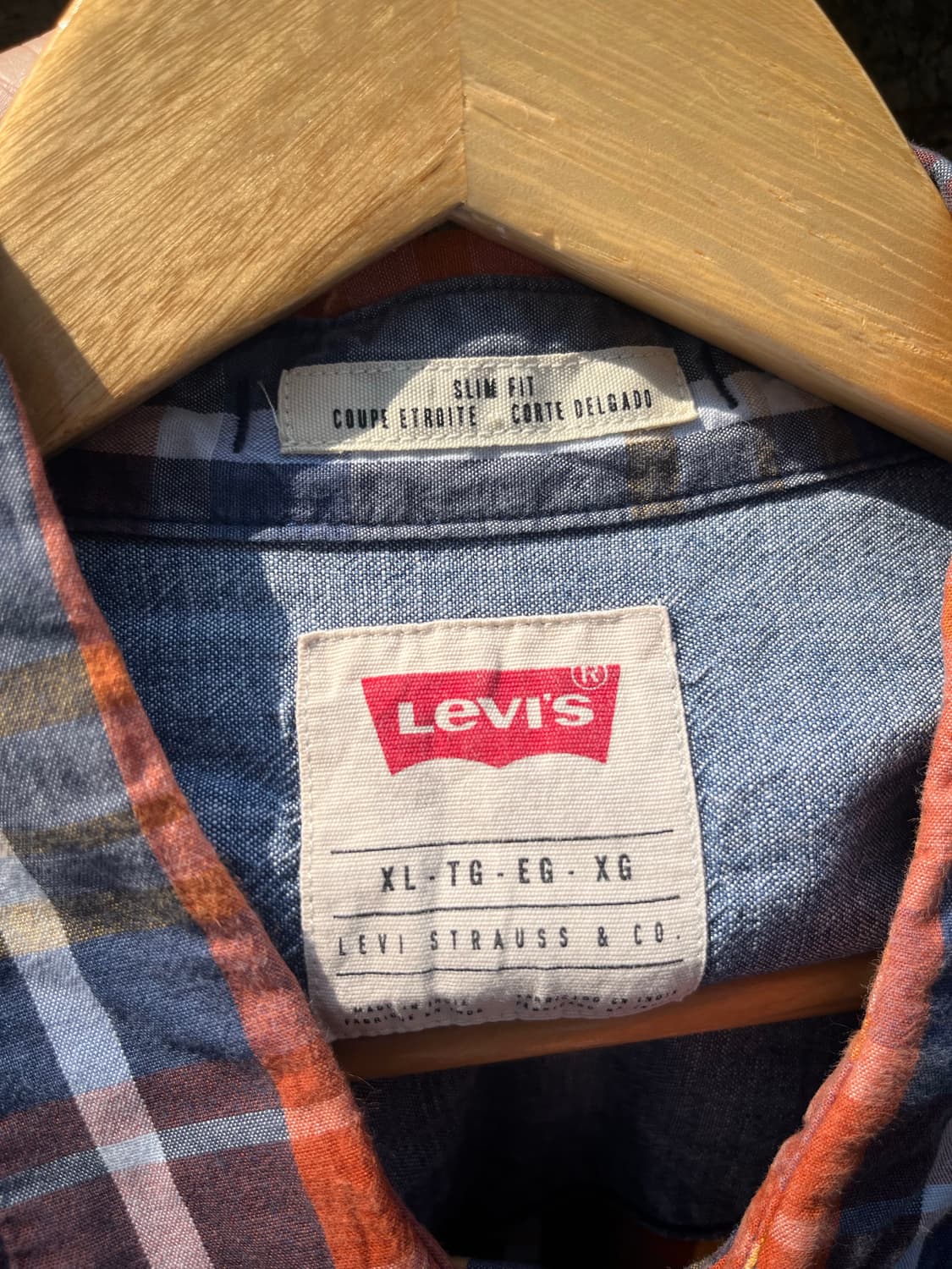 빈티지 Levi’s 웨스턴 체크 패턴 셔츠 XL 상품이미지4