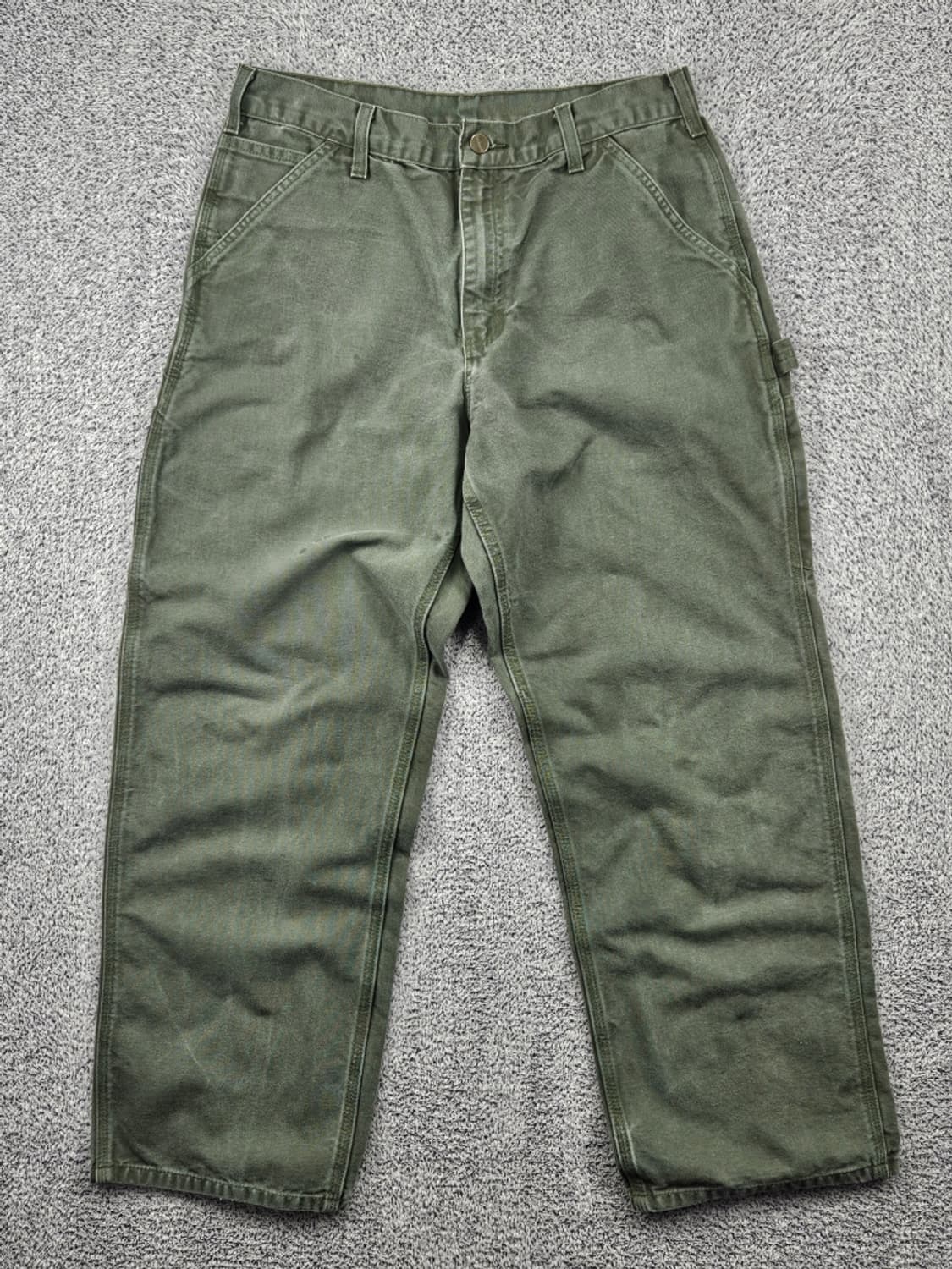 칼하트 덕캔버스 싱글니 카펜터 워크팬츠 ( 33X30 ) / 11734 상품이미지1