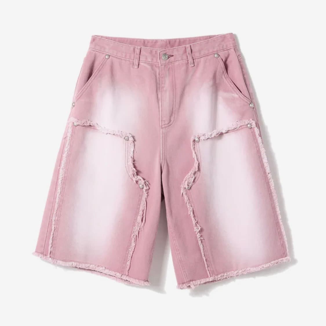 가터갤러리 패치드 데님 버뮤다팬츠 핑크 상품이미지1