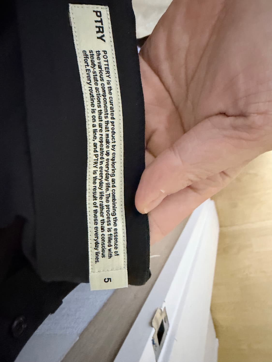 (5)포터리 울테이퍼트 블랙 팬츠 상품이미지4