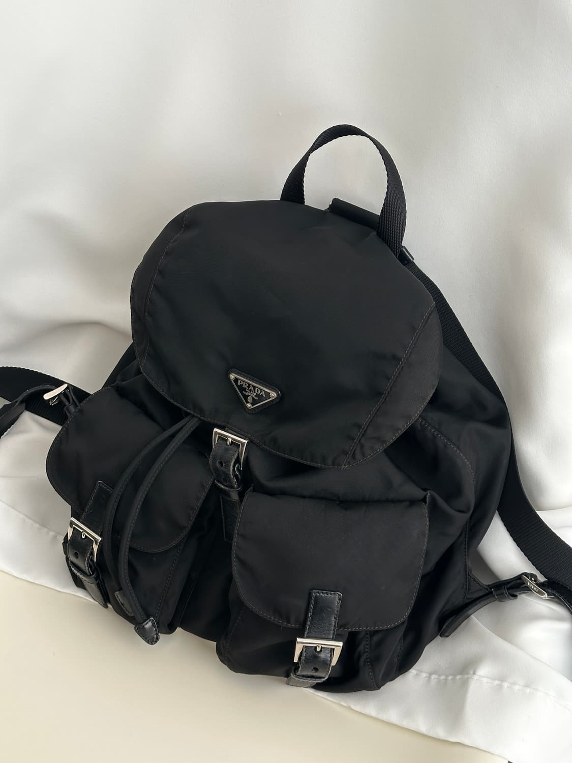 프라다 빈티지 블랙 백팩 라지 상품이미지3