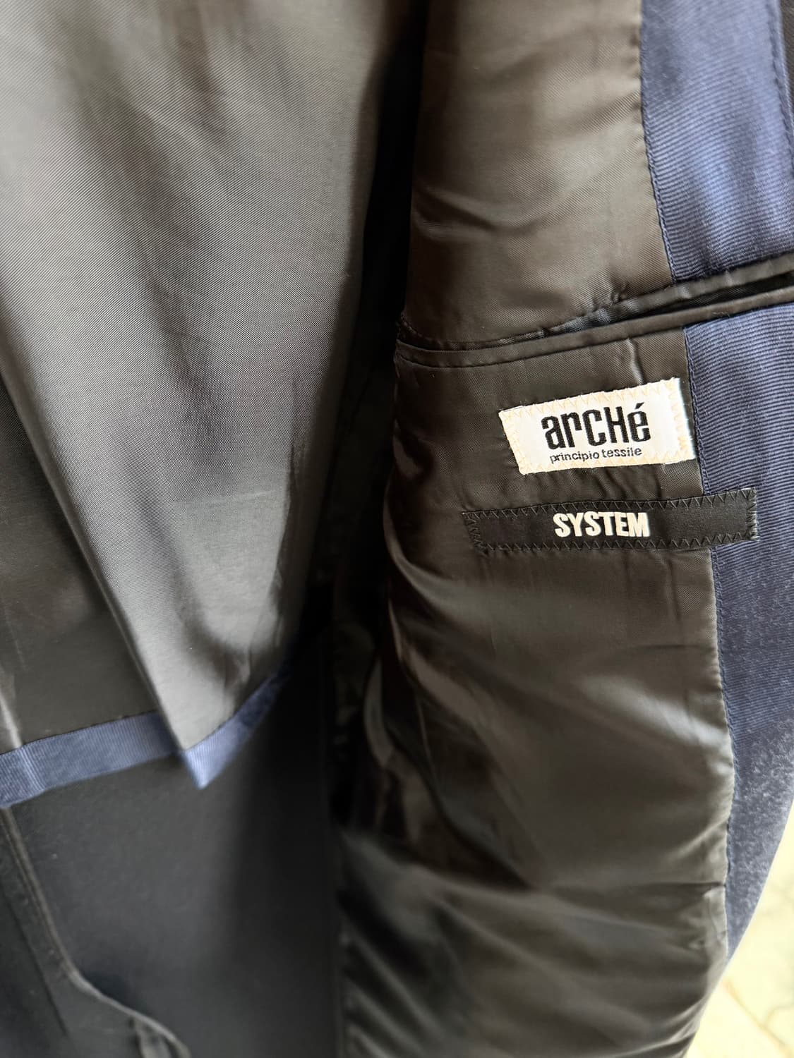 100/ 시스템옴므 브라이튼 사선 원버튼 자켓 상품이미지6